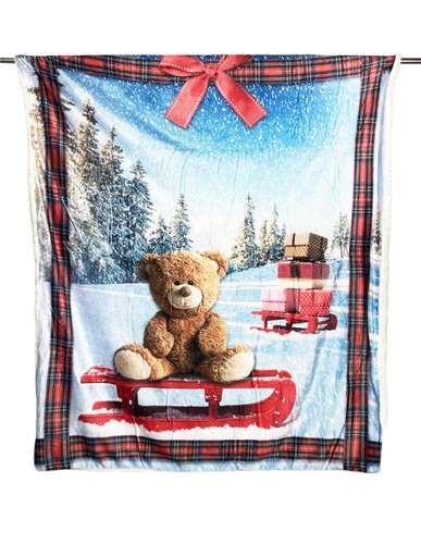 Plaid coperta pile sherpa - coperta,